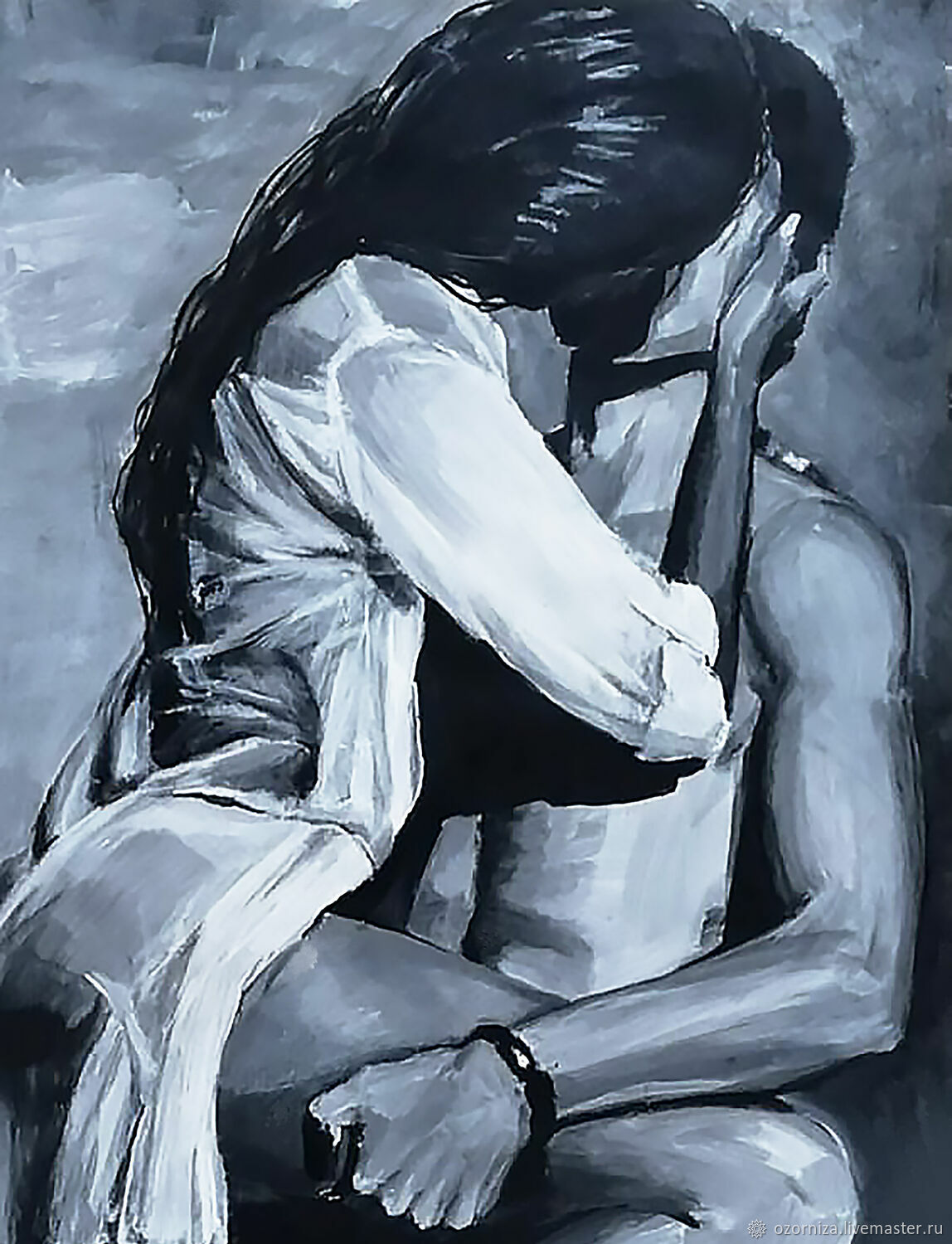 Картина черно белая мужчина и женщина