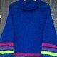 Knitted sweater 'Royal blue'. Sweater mohair. Sweaters. DominikaSamara. My Livemaster. Фото №5