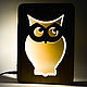 Order Night lamp in the nursery Owl. Natural wood. clever wood (clever-wood). Livemaster. . Nightlights Фото №3