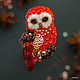 Brooch-Sovushka 'Spicy citrus». Owl is the barn owl. Brooches. Coffeelena. My Livemaster. Фото №6