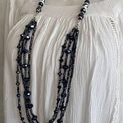 Украшения handmade. Livemaster - original item Long multi-row beads, jewelry gift for a woman to buy online. Handmade.