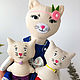 Игровой набор "Кошка с котятами". Мягкие игрушки. Кукольный магазин Katrinka_Dolls. Интернет-магазин Ярмарка Мастеров.  Фото №2