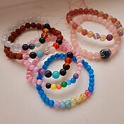 Украшения handmade. Livemaster - original item Rainbow bracelet individual selection of stones for children and adults. Handmade.