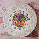 Wall clock with painted 'Tagilka', Watch, ,  Фото №1