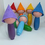 Куклы и игрушки handmade. Livemaster - original item Wooden toy Montessori Gnomes. Handmade.