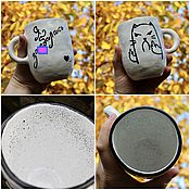 Посуда handmade. Livemaster - original item Double-sided mug Cup I`m very tired angry cat a gift for the New Year. Handmade.