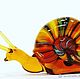 Decorative figurine made of colored glass Snail Vic, Miniature figurines, Moscow,  Фото №1