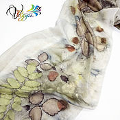 Аксессуары handmade. Livemaster - original item Scarf silk, ekoprint.. Handmade.