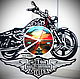 Подарок Байкеру. Часы Дух свободы. Harley Davidson. Часы классические. Vinyl Time / Виниловое время. Интернет-магазин Ярмарка Мастеров.  Фото №2