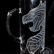 Посуда handmade. Livemaster - original item Dragon. Beer mug. Handmade.