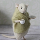 Мышонок с фарфоровой чашечкой. Мягкие игрушки. Мимимышь. Интернет-магазин Ярмарка Мастеров.  Фото №2