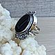 Серебряное Кольцо с ониксом ручной работы. Кольца. Shahinian Jewelry. Интернет-магазин Ярмарка Мастеров.  Фото №2