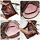 Women's bag 'dark chocolate' genuine leather pull-up. Crossbody bag. J.P.-Handmade Designer Bags. My Livemaster. Фото №6