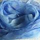 Silk scarf Blue rose,170h70 cm,batik, chiffon painting, Wraps, Novosibirsk,  Фото №1