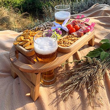 Украшения ручной работы. Ярмарка Мастеров - ручная работа Пивница Пивной столик из дерева. Handmade.