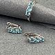 Серьги с голубыми апатитами 2,16 ct. Серьги классические. AMG. Ярмарка Мастеров.  Фото №6
