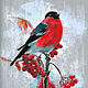  Bullfinch. Print from the author's work, Pictures, St. Petersburg,  Фото №1