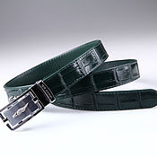 Аксессуары handmade. Livemaster - original item Genuine Crocodile leather women`s belt, width 2.5cm IMA3100VG. Handmade.