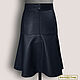 Order A-line skirt 'Samantha' from straight. leather/suede (any color). Elena Lether Design. Livemaster. . Skirts Фото №3