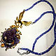 Necklace 'the Exaltation or the Lord of heaven' with the violet brush, Necklace, Voronezh,  Фото №1