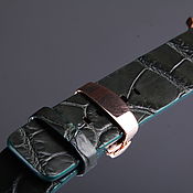 Украшения handmade. Livemaster - original item Crocodile leather watchband for Apple Watch IMA0470VGB1. Handmade.