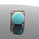 Order Bekia ring with turquoise made of 925 sterling silver RO0048. Sunny Silver. Livemaster. . Rings Фото №3