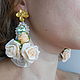 Earrings ' tea roses'. Earrings. elenshabaev (elenshabaev). My Livemaster. Фото №4