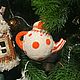 Ёлочная игрушка «Чаепитие». Елочные игрушки. Алёна Гордеева. Интернет-магазин Ярмарка Мастеров.  Фото №2