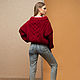 Maroon ruban sweater. Sweaters. SHAPAR - knitting clothes. Online shopping on My Livemaster.  Фото №2