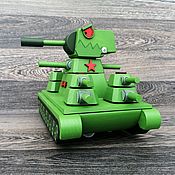 Куклы и игрушки handmade. Livemaster - original item Machinery and robots: KV-44 tank (reduced) with the inscription. Handmade.