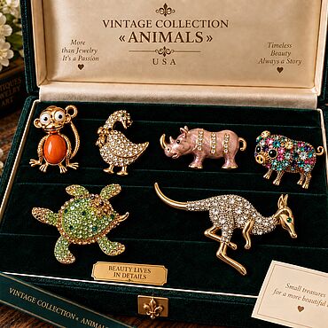 Винтаж ручной работы. Ярмарка Мастеров - ручная работа Винтаж: VINTAGE COLLECTION «ANIMALS», США. Handmade.