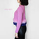 Women's blouse with fur trim. Sweater Jackets. CUTE-KNIT by Nata Onipchenko. My Livemaster. Фото №6