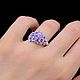 Заказать Кольцо Сирень с эмалью и фианитом. NOUN JEWELRY. Ярмарка Мастеров. . Кольца Фото №3