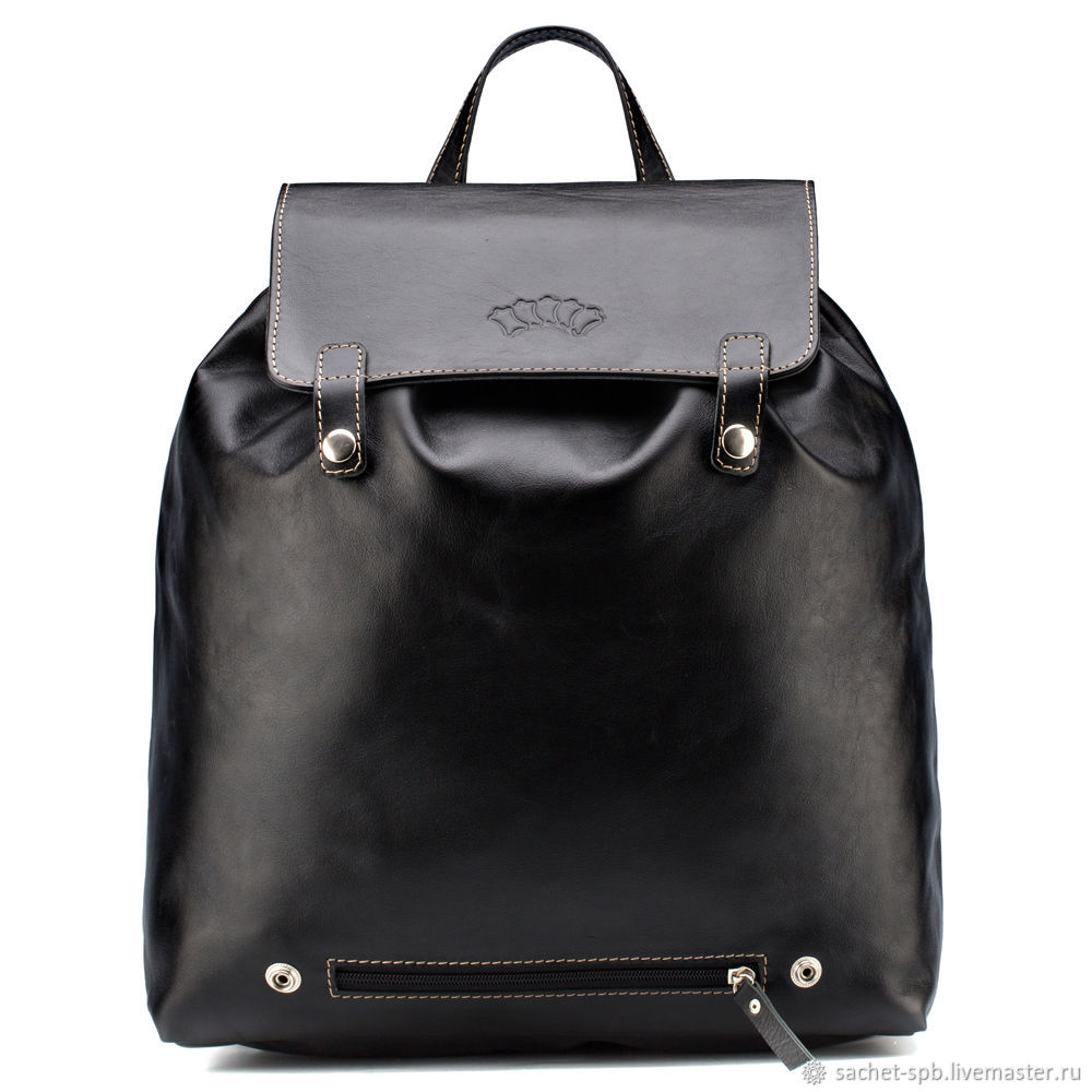 Кожаный рюкзак "Брук" (чёрный), Backpacks, St. Petersburg,  Фото №1