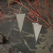Украшения handmade. Livemaster - original item Minimal - triangle earrings (e-017). Handmade.