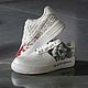 Кастомные кроссовки белые Nike Air Force 1 унисекс ручная роспись. Кроссовки. O-Go-Art.Кастомизация одежды и обуви. Ярмарка Мастеров.  Фото №5