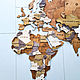  Карта мира на стену. Карты мира. Wooden3Dmap. Интернет-магазин Ярмарка Мастеров.  Фото №2