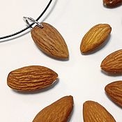 Украшения handmade. Livemaster - original item Wooden pendant "almond". Handmade.