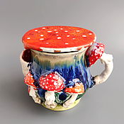 Посуда handmade. Livemaster - original item Cup with pocket and saucer 