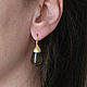 Order Earrings with agate, green drop earrings 'Whisper of the forest' khaki. Irina Moro. Livemaster. . Earrings Фото №3