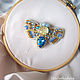 Butterfly brooch embroidered with beads. Brooches. vettochka. My Livemaster. Фото №5