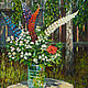 Картина маслом "Букет с жасмином и люпинами", Картины, Ижевск,  Фото №1