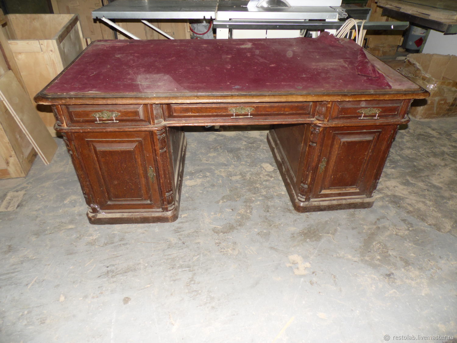 Реставрация письменного стола ссср
