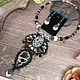КОЛЬЕ коктельное в чёрном цвете с натуральными камнями. Колье. BroshPoli&Jewelry Эксклюзив от Елены. Ярмарка Мастеров.  Фото №8