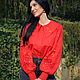 Chic blouse with hand embroidery ' Flaming flower', Blouses, Vinnitsa,  Фото №1
