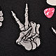 Rock Stripes Skeleton Bones Chevron patch skeleton fingers. Patches. shevronarmy. My Livemaster. Фото №5