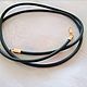 3 mm rubber cord with 585 gold, Chokers, Sergiev Posad,  Фото №1