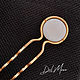 Brass hairpin with mother-of-pearl 'Sun' (1 piece). Hairpin. Del-moro. My Livemaster. Фото №6