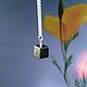 Black diamond 'Cube' pendant on chain buy. Pendants. luxuryclub. Online shopping on My Livemaster.  Фото №2