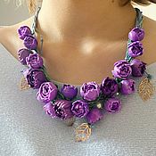 Украшения handmade. Livemaster - original item Necklace: Purple peony. Handmade.